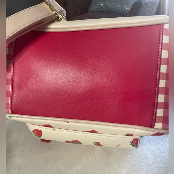 Strawberry Shortcake Gingham Check Plaid Mini Backpack Bag - Picture 7 of 9